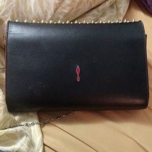 Christian Louboutin paloma' Spiked Calfskin Clutch